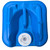20 Liter Blue HDPE Plastic Square Tight Head Pail, UN Rated, 2" Internal Buttress, Plain Back, No Vent