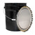 5 Gallon Black Steel Open Head Pail, Double Bead, Rust Inhibited Lining, Flow in Gasket, w/ Lug Cover, UN  Rated