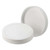 89mm 89-400 White PP Plastic Matte Top, Ribbed Sides Cap w/ SureSeal Foam Liner