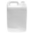 128 oz White HDPE Plastic F-Style Rectangular Bottle, 38mm 38-400, 140 Gram
