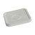 2 - 4.25 Gallon White HDPE Plastic Square EZ Stor Tear Tab Pail Cover, No Gasket