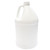 128 oz White HDPE Plastic Industrial Round Bottle, 38mm 38-400, 4x1 in White Box w/ Divider, Necks Down