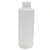 4 oz Natural HDPE Plastic Cylinder Bottle, 24mm 24-410, Unflamed