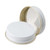 38mm 38-400 White/Gold Metal Screw Cap w/ Pulp & Aluminum Foil Liner
