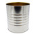 5 lb. Metal Gold Lacquer Coffee Can, Beaded, Metal Pull Tab Installed