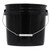3.9 Gallon Black HDPE Plastic Open Head Pail, UN Rated