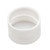 24mm, 24-410 White PP Plastic Smooth Top, Ribbed Sides, .020 Pulp Liner Plain