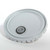 2.5-7 Gallon White Steel Pail Lug Cover, Rust Inhibited w/ Rieke Fitting, Flow in Gasket, 24 Gauge, UN Rated