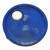 3.5-6 Gallon Blue HDPE Plastic Pail Tear Tab Cover, All Plastic Spout