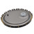 2.5-7 Gallon Black Steel Pail Lug Cover, 24 Gauge, Rust Inhibited, Rieke Fitting, Poly Vent, Flow in Gasket, UN