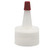 28mm 28-410 Natural LDPE Plastic Yorker Cap, .030" Orifice, Heat Seal w/ Red Regular Tip