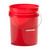 5 Gallon Red HDPE Plastic Open Head Pail, Gold CWL, UN Rated