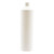 22 oz White HDPE Plastic Cylinder Bottle, 28mm 28-410, 24 Gram, Fluorinated Level 3