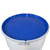 55 Gallon White Steel Open Head Drum, Unlined, w/ Blue (#2728) Cover, Bolt Ring