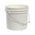1 Gallon White HDPE Plastic Open Head Pail, Anti-Static