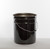 5 Gallon Black Open Head Steel Pail, 3" Double Bead, Rust Inhibited, 26 Gauge, UN Rated