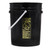 5 Gallon Black Regrind HDPE Plastic Open Head Pail, w/ Plastic Handle, w/ Gold CWL