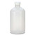 16 oz Natural LDPE Plastic Boston Round Bottle, 38mm 28-400