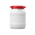 6 Liter CurTec Wide Neck Drum HDPE Plastic Open Head Drum w/ Red Screw Top Cover, UN Rated