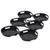 6 Pack Black PCR HDPE Plastic Handle Can Carriers for 202 Beverage Cans