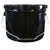 3 Gallon Black Steel Open Head Pail, Single Bead, Rust Inhibited, w/ Black Lug Cover, Flow in Gasket