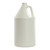 128 oz White HDPE Plastic Industrial Round Bottle, 38mm 38-400, 6x1 Kraft Reshipper, 120 Gram