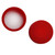 20mm 20-400 Red PP Plastic Matte Top, Ribbed Sides Cap with F217 Liner