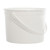 64 oz White HDPE Plastic Tub w/ Plastic Handle