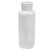 2 oz White LDPE Plastic Bullet Round Bottle, 24mm 24-410, Unflamed