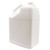 128 oz White HDPE Plastic Slant Handle F-Style Bottle, 38mm 38-400, 140 Gram
