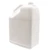 128 oz White HDPE Plastic Slant Handle F-Style Bottle, 38mm 38-400, 140 Gram