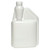 16 oz Natural HDPE Plastic Single Neck Bettix, 28mm 28-410, 1 oz Chamber, Graduation Marks, 46 Gram