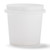 8 oz White HDPE Plastic Pry Off Tub