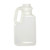 64 oz White HDPE Plastic Handleware Oblong Bottle, 38mm Special, 118 Gram