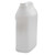 128 oz White HDPE Plastic F-Style Bottle, Fluorinated Level 4, 38mm Rexam Child Resistant Snaplok, 150 Gram