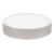 58mm, 58-400 White PP Plastic Matte Top, Ribbed Side Unlined Cap