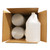128 oz Natural HDPE Plastic Industrial Round Bottles, 110 Gram, 38mm 38-400, 4x1 w/ Kraft Carton