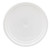 3.5-6 Gallon White HDPE Plastic Round Cover, Tear Tab, EPDM Gasket