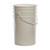 6.5 Gallon White HDPE Plastic Open Head Pail, UN Rated