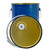 5 Gallon Blue Straight Sided Open Head Steel Pail, Phenolic Lined, Blue Cover, Neoprene Gasket, No Bead, Steel Lever Lock Ring, UN Rated