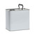 2.5 Liter White Coat Metal F-Style Can, Unlined, 42mm REL, 175 mm x 108 mm x 158 mm, Black Plastic Handle, UN Rated