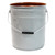 5 Gallon Gray Steel Open Head Pail, Red Phenolic Lining, 3" Double Bead, UN Rated