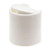 24mm, 24-410 White PP Plastic Small Disc Top Cap, .308" Orifice
