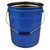 5 Gallon Chevron Blue Steel Open Head Pail, 3" Double Bead, Rust Inhibited Lining