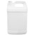4 Liter White HDPE Plastic F-Style Bottle, 38mm 38-400, 155 Gram, Fluorinated Level 5