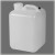 5 Gallon Natural HDPE Plastic Dense Pak Tight Head Square Pail, 70 mm & Vent w/ Cap, 1 x 1 Kraft Reshipper Box, UN Rated