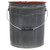 5 Gallon Gray Steel Open Head Pail, Red Phenolic Lining, UN Rated