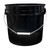 3.5 Gallon Black HDPE Plastic Open Head, 90 mil