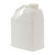 128 oz White HDPE Plastic F-Style Slant Handle Bottle, 63mm 63-485, 140 Gram