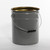 5 Gallon Gray Open Head Steel Pail, 3" Double Bead, Phenolic Lined, UN Rated